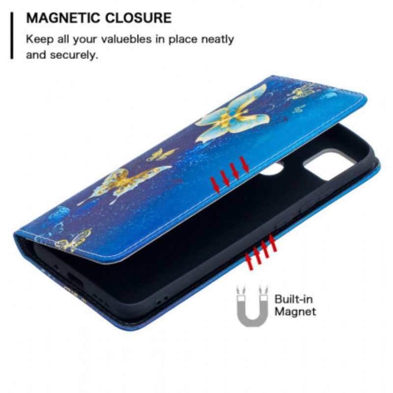 Puhelinkuoret Xiaomi Redmi 9C Kotelot Flip Värikkäitä Perhosia