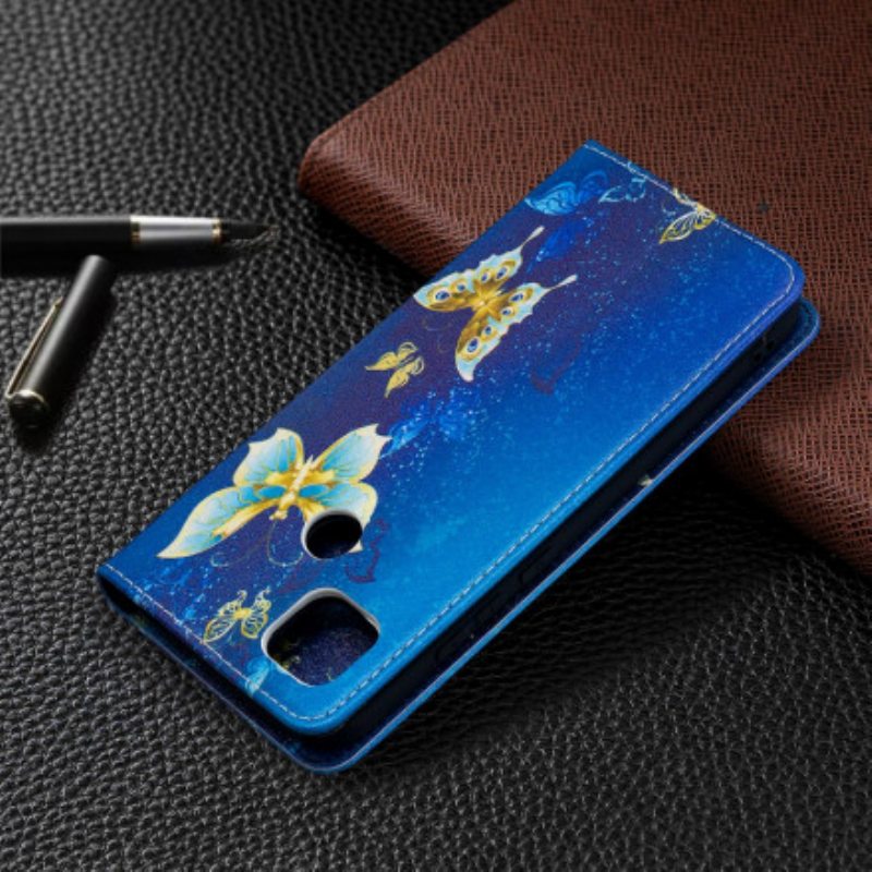 Puhelinkuoret Xiaomi Redmi 9C Kotelot Flip Värikkäitä Perhosia