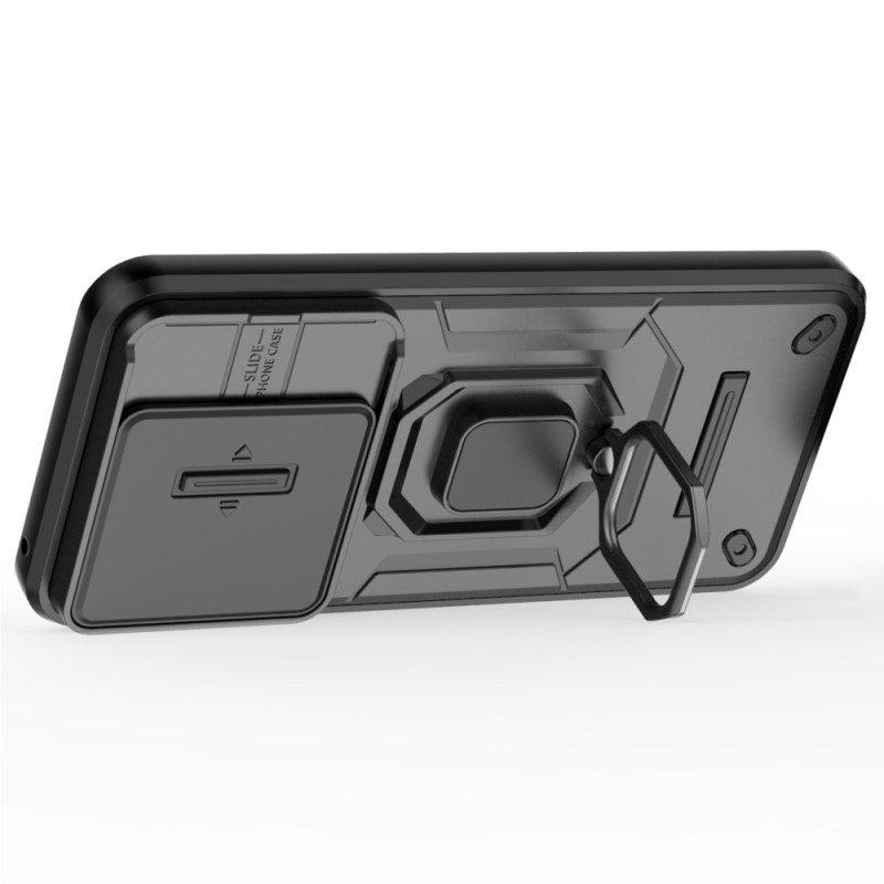 Kuori Huawei Pura 70 Heavy Duty -rengas Liukuvalla Linssisuojalla