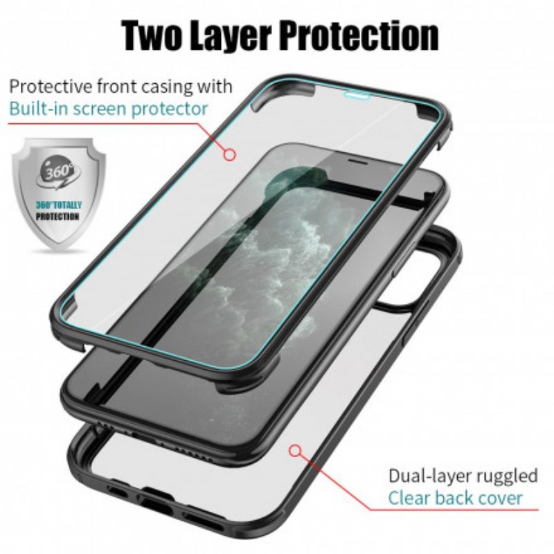 Case iPhone 11 Pro Max Karkaistua Lasia Edessä Ja Takana