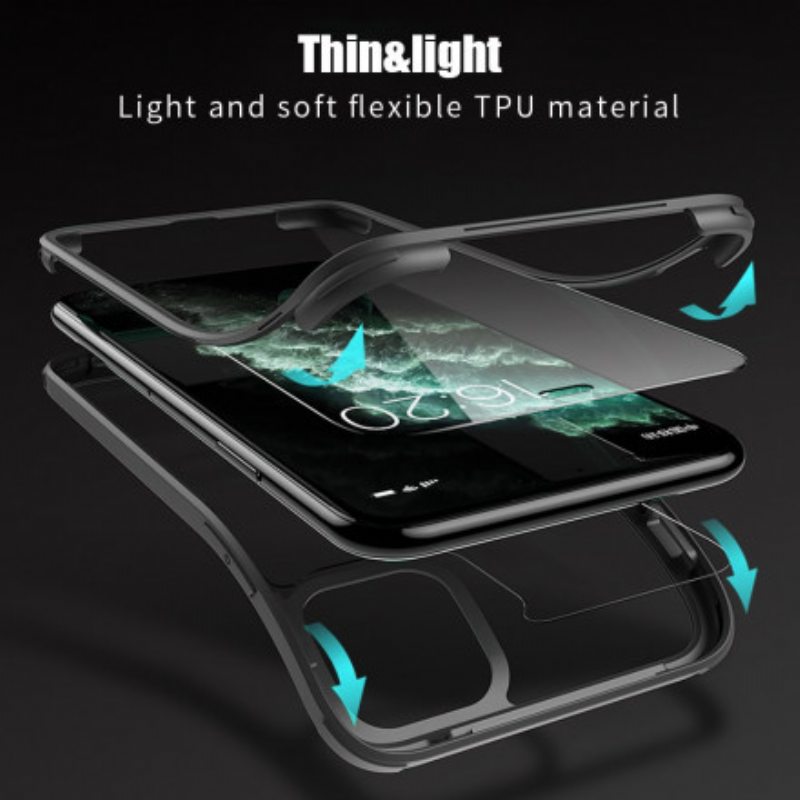 Case iPhone 11 Pro Max Karkaistua Lasia Edessä Ja Takana