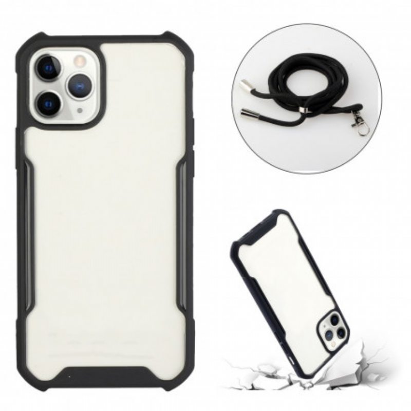 Kuori iPhone 11 Pro Max Hybridi Värillisellä Johdolla