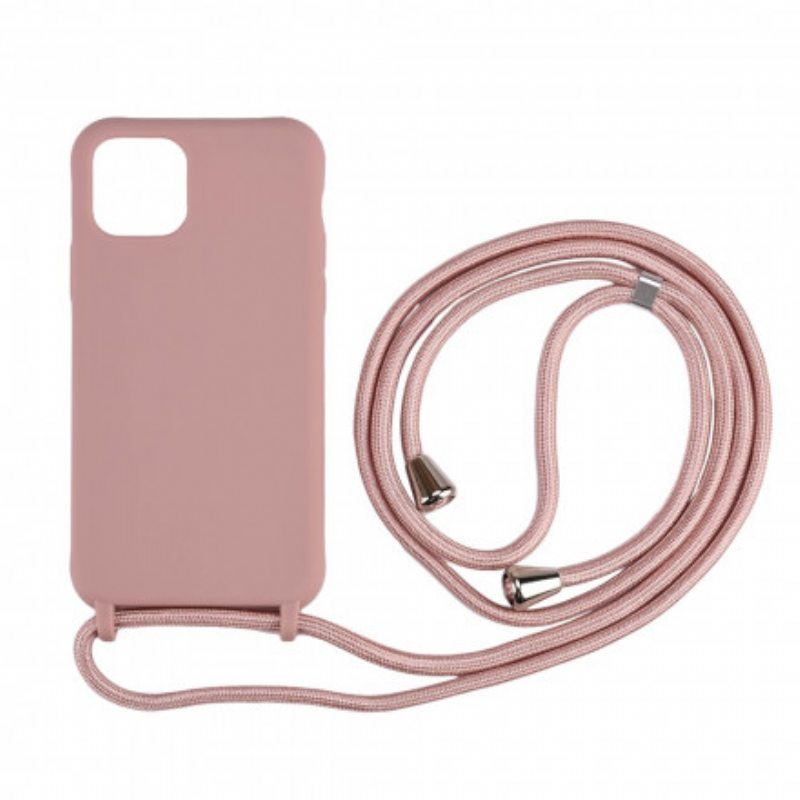 Kuori iPhone 11 Pro Max Kiristysnyörillä Joustava Silikonijohto