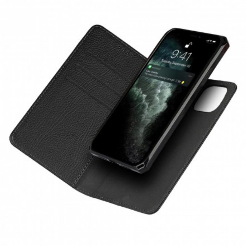 Kuori iPhone 11 Pro Max Kotelot Flip Irrotettava Aito Litsi-nahka