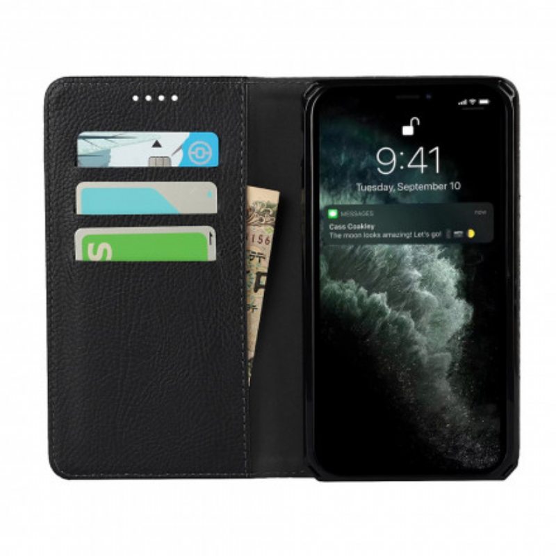 Kuori iPhone 11 Pro Max Kotelot Flip Irrotettava Aito Litsi-nahka