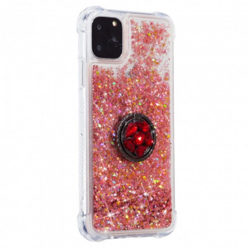 Kuori iPhone 11 Pro Max Paljetteja Rengastuella
