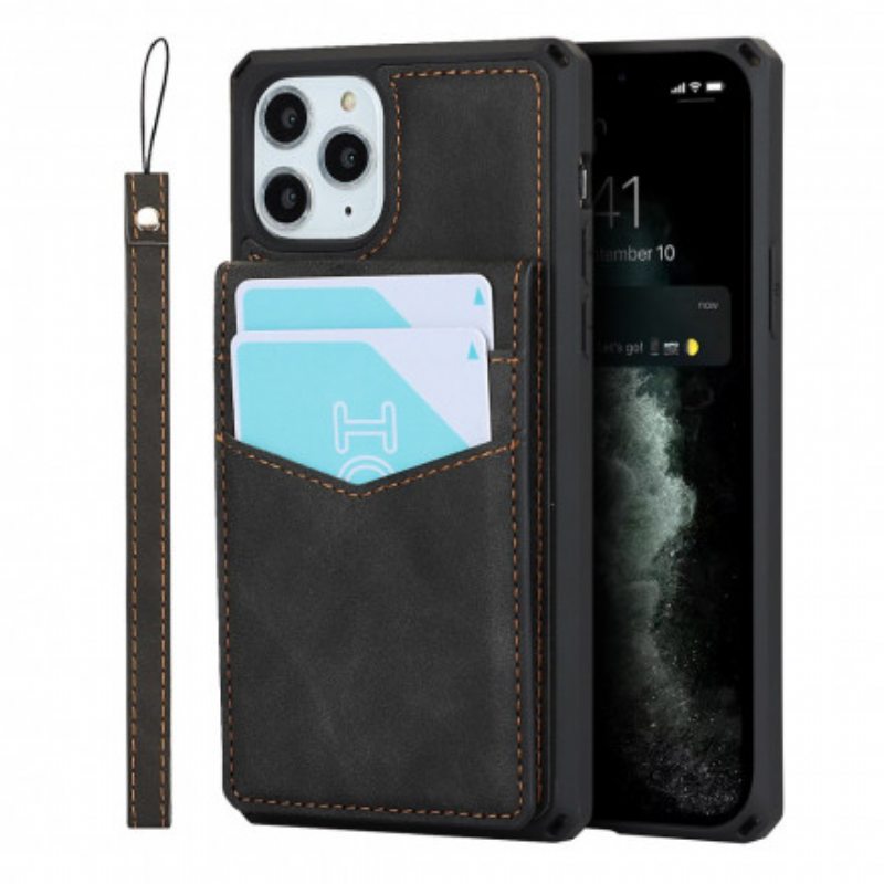 Kuori iPhone 11 Pro Max Pysty- Ja Vaakasuuntaiset Tukikorttikotelot
