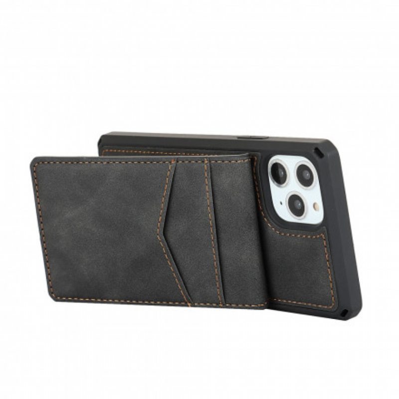 Kuori iPhone 11 Pro Max Pysty- Ja Vaakasuuntaiset Tukikorttikotelot