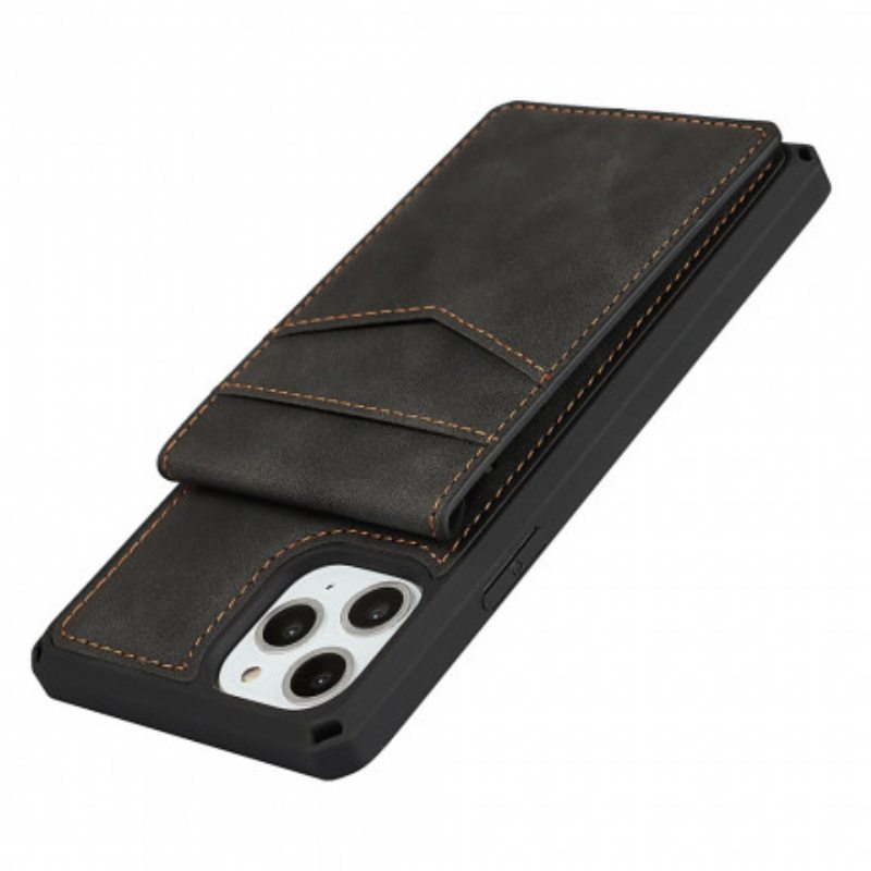 Kuori iPhone 11 Pro Max Pysty- Ja Vaakasuuntaiset Tukikorttikotelot