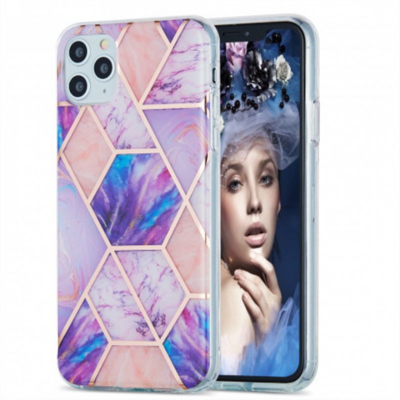 Kuori iPhone 11 Pro Max Silikonimarmorigeometria