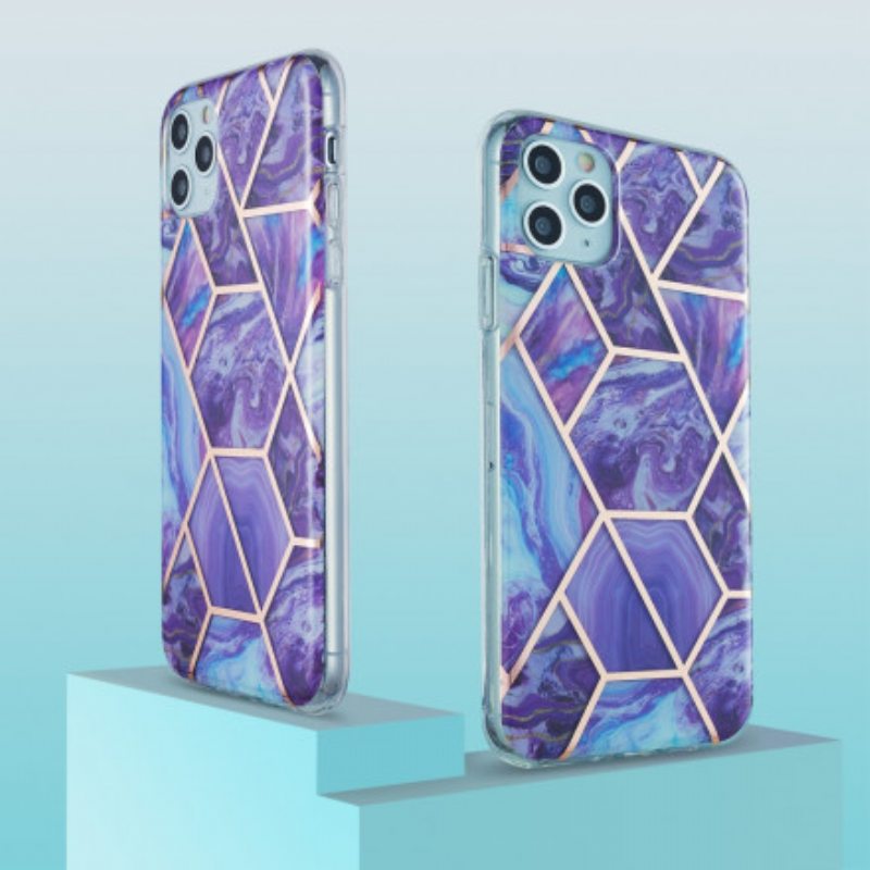 Kuori iPhone 11 Pro Max Silikonimarmorigeometria