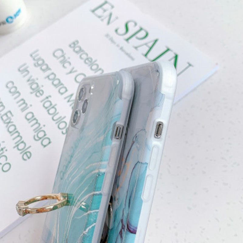 Kuori iPhone 11 Pro Max Tyylikäs Marmorinen Rengaskiinnike