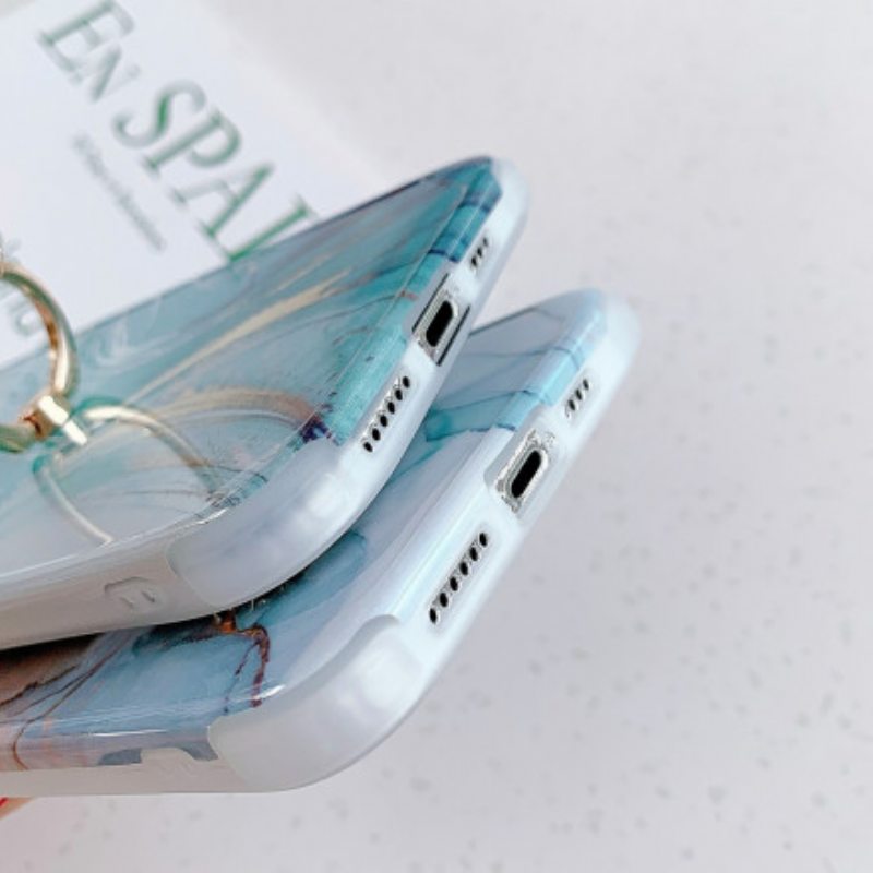 Kuori iPhone 11 Pro Max Tyylikäs Marmorinen Rengaskiinnike