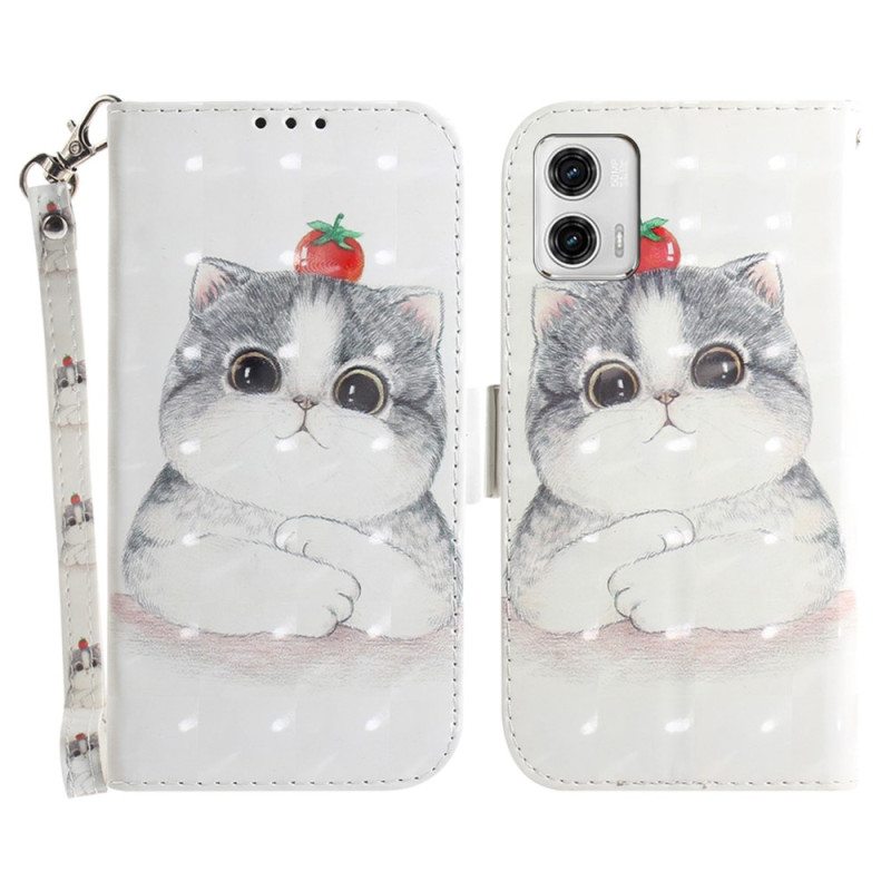 Kotelot Moto G73 5G Suojaketju Kuori Thong Graphic Cat