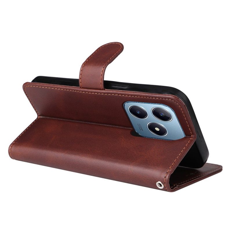 Kotelot Realme C63 Puhelinkuoret Yksivärinen Nahkakuvio