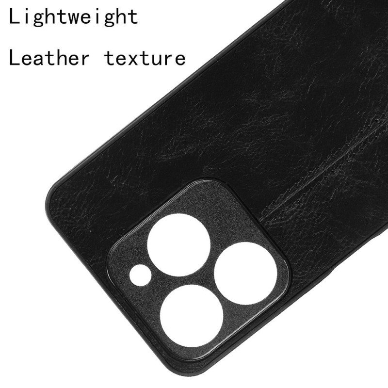 Kuori Realme C63 Ommeltu Nahkajäljitelmä