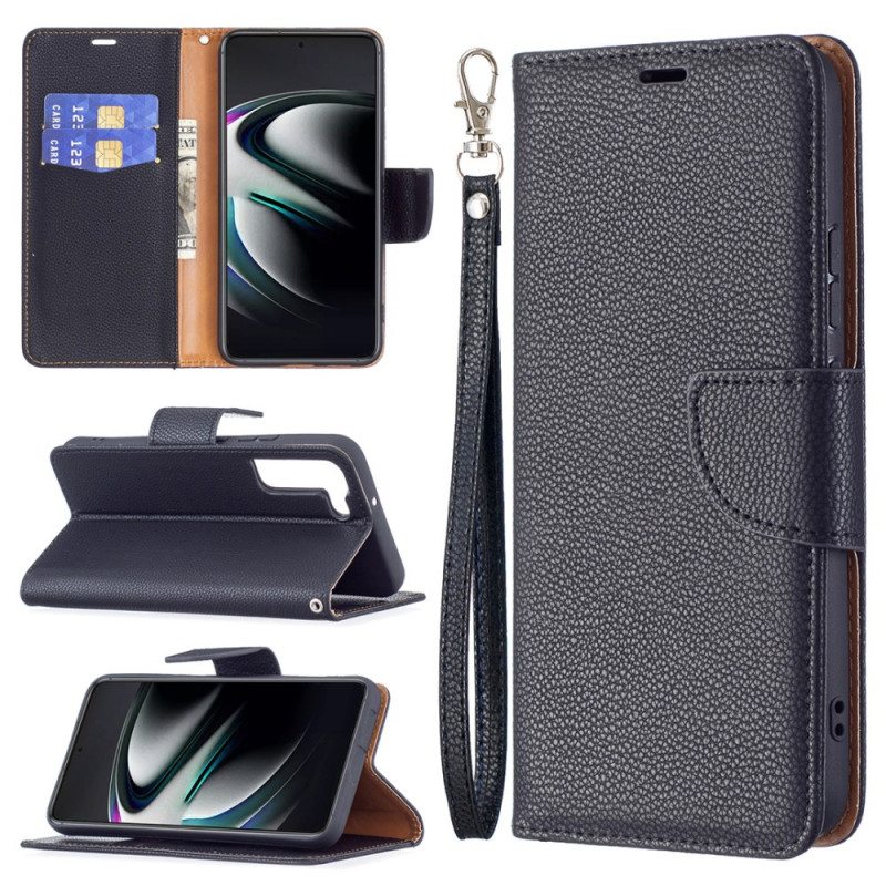 Kotelot Samsung Galaxy S22 Plus 5G Litsi Rabat Oblique