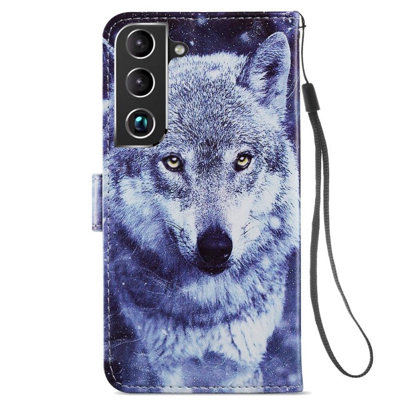 Kotelot Samsung Galaxy S22 Plus 5G Upea Wolves Kaulanauhalla