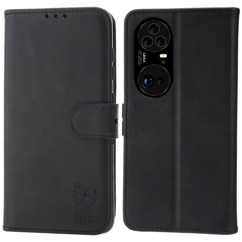 Kotelot Huawei P50 Pro Keinonahkainen Kissanpentu