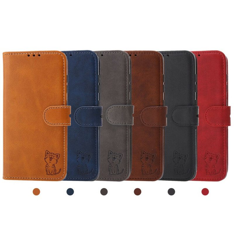 Kotelot Huawei P50 Pro Keinonahkainen Kissanpentu