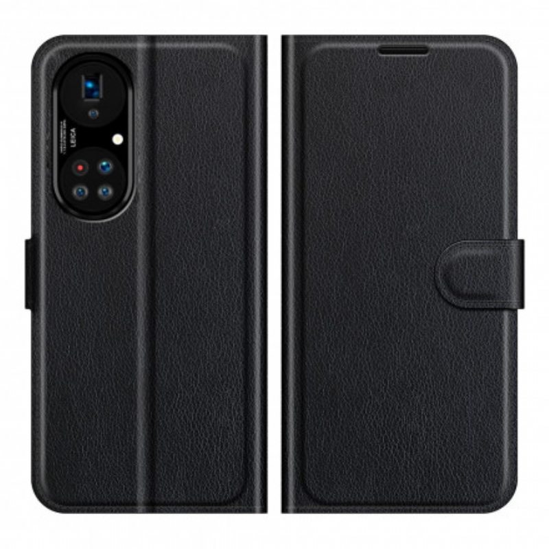 Kotelot Huawei P50 Pro Klassinen Litsi-nahkatyyli