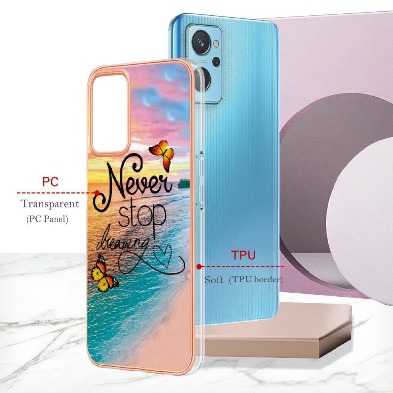 Kuori Realme 9i Älä Koskaan Lakkaa Haaveilemasta Perhosista