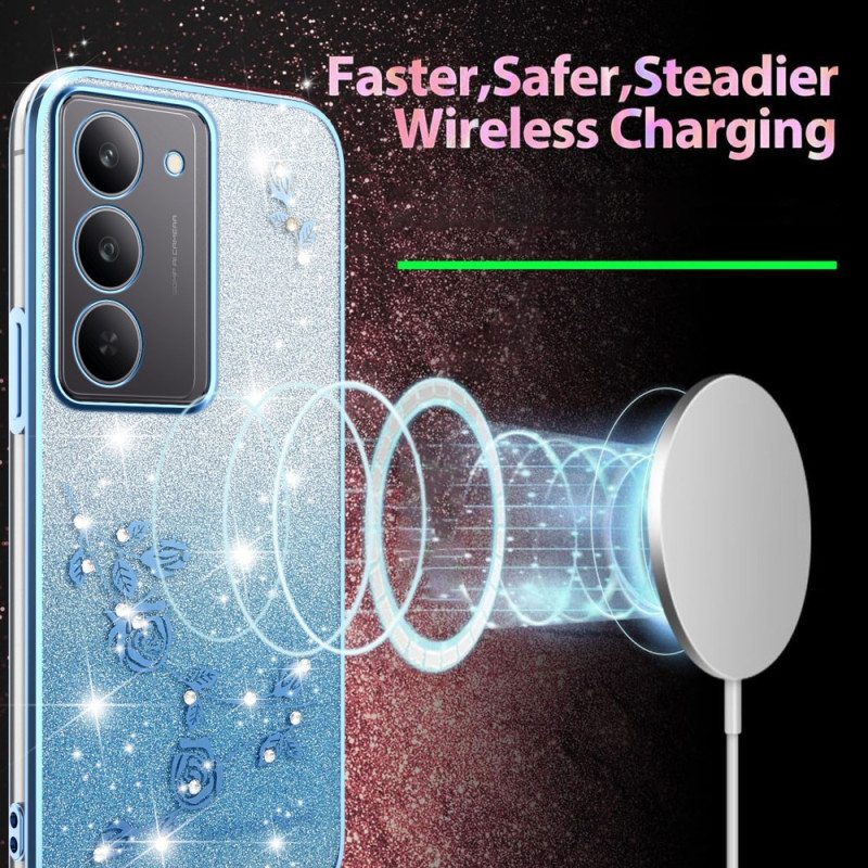 Kuori Realme 14x 5g Kadem Kukkia Ja Strasseja