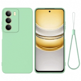 Kuori Realme 14x 5g Nestemäinen Silikoni Ja Nauha Suojakuori