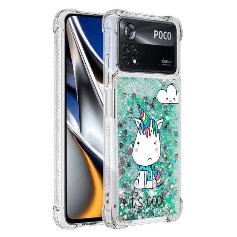 Case Poco X4 Pro 5G Glitter Unicorn