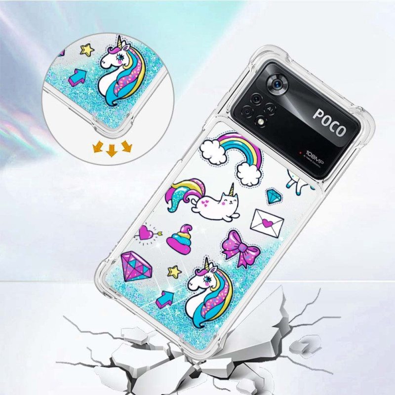 Case Poco X4 Pro 5G Glitter Unicorn