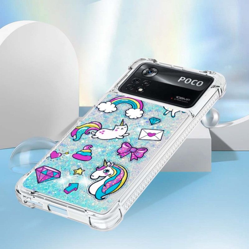 Case Poco X4 Pro 5G Glitter Unicorn