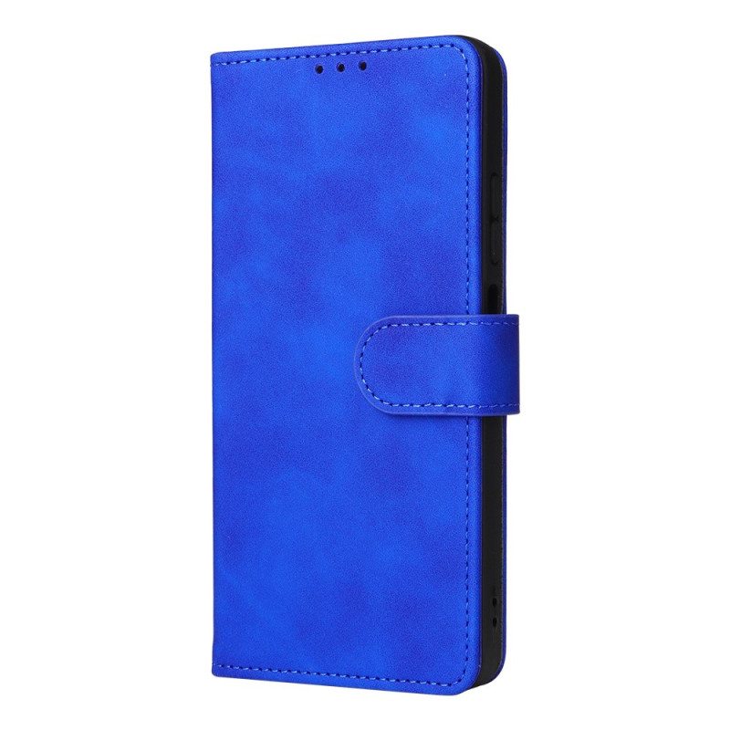 Flip Case Poco X4 Pro 5G Pelkkä Nahkatyyli