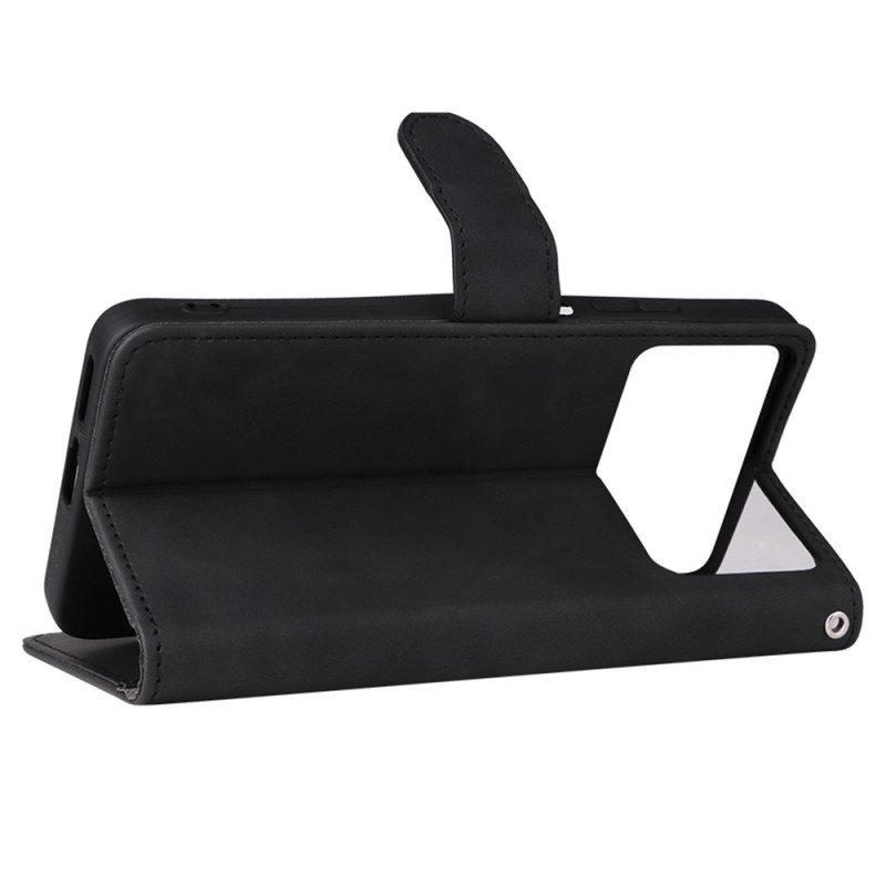 Flip Case Poco X4 Pro 5G Pelkkä Nahkatyyli