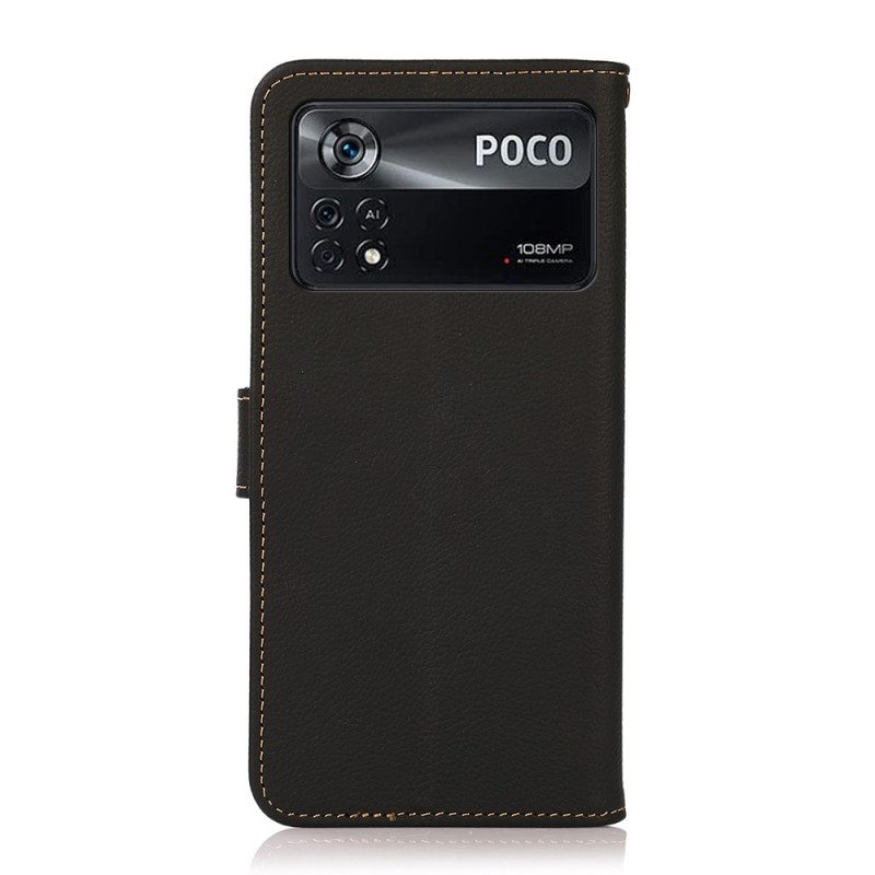 Kotelot Poco X4 Pro 5G Khazneh Rfid Aitoa Nahkaa