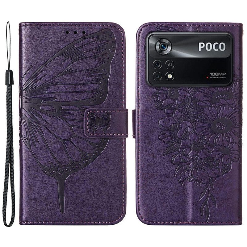 Kotelot Poco X4 Pro 5G Suojaketju Kuori Barokki Hihnaperhonen