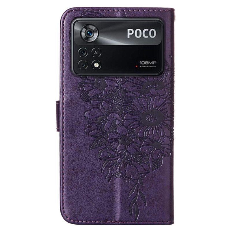 Kotelot Poco X4 Pro 5G Suojaketju Kuori Barokki Hihnaperhonen