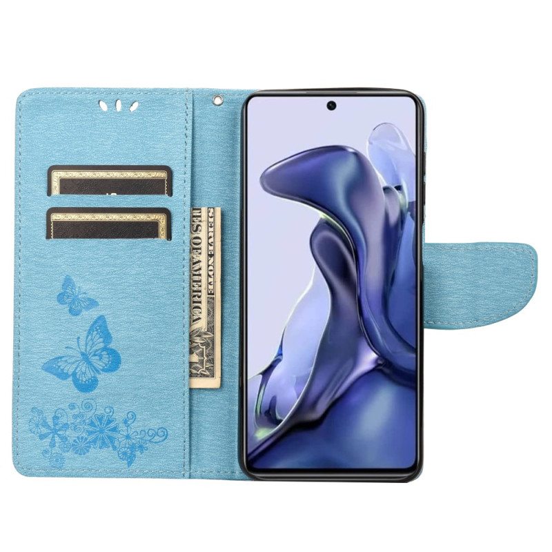 Kotelot Poco X4 Pro 5G Suojaketju Kuori Kauniita Perhosia Hihnalla