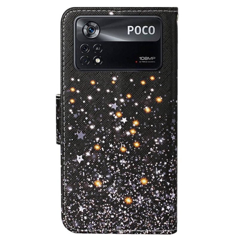 Kotelot Poco X4 Pro 5G Suojaketju Kuori Strappy Glitter Effect