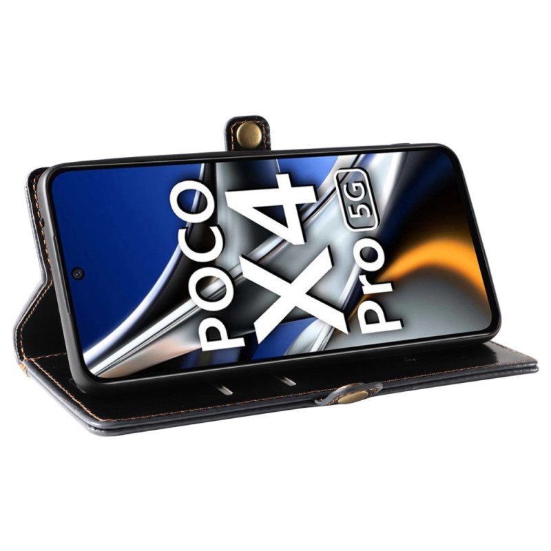 Kotelot Poco X4 Pro 5G Vahattu Nahkaefekti Gq.utrobe