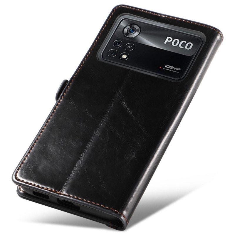 Kotelot Poco X4 Pro 5G Vahattu Nahkaefekti Gq.utrobe