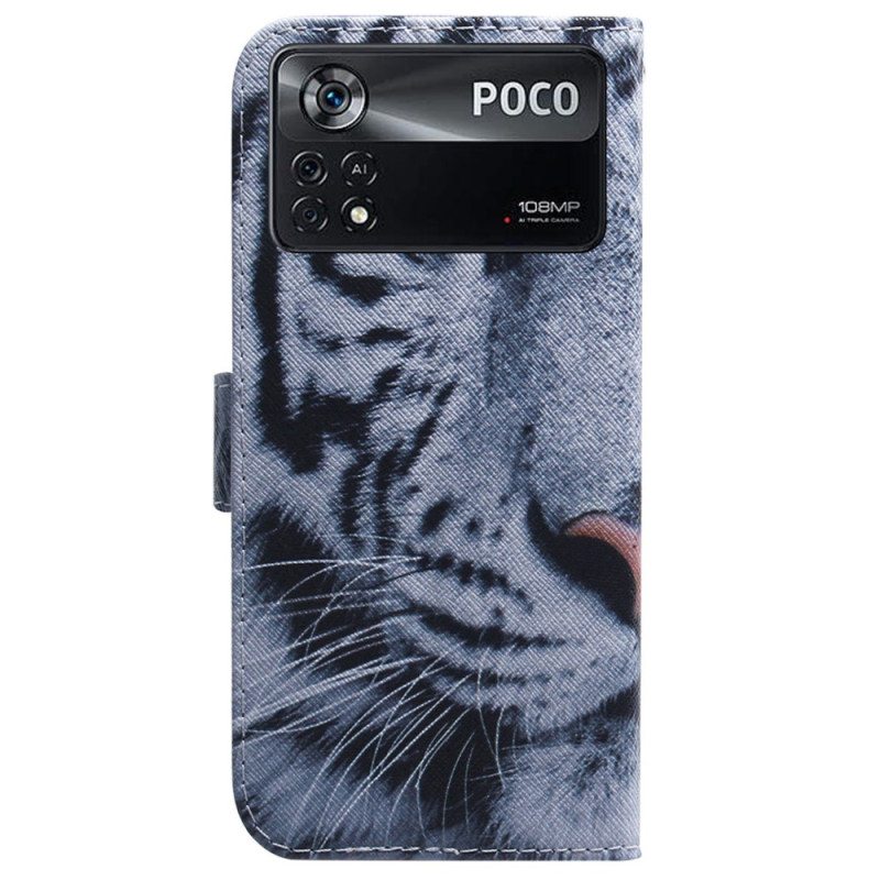 Kotelot Poco X4 Pro 5G Valkoinen Tiikeri