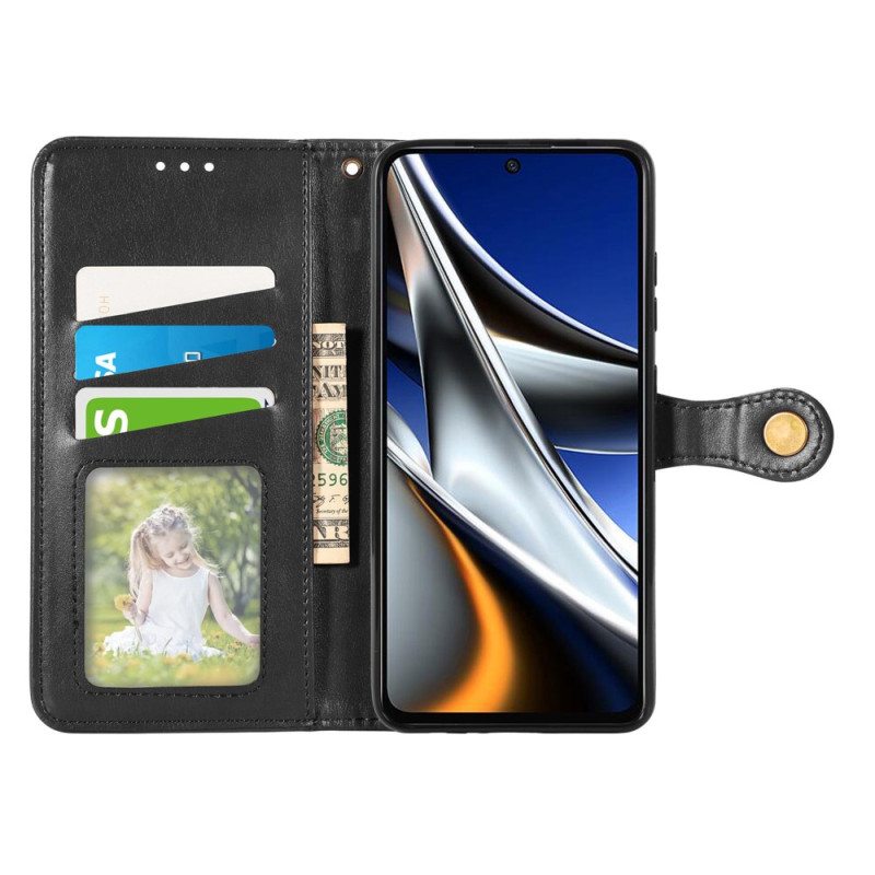 Kotelot Poco X4 Pro 5G Vintage Magneettilukko