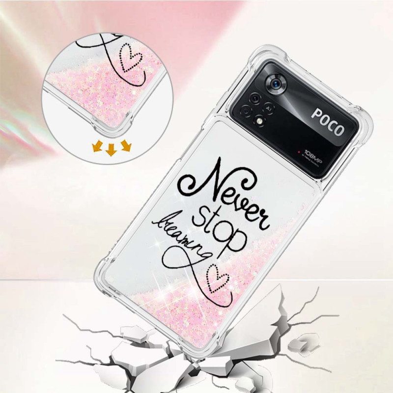 Kuori Poco X4 Pro 5G Älä Koskaan Lakkaa Haaveilemasta Glitteristä