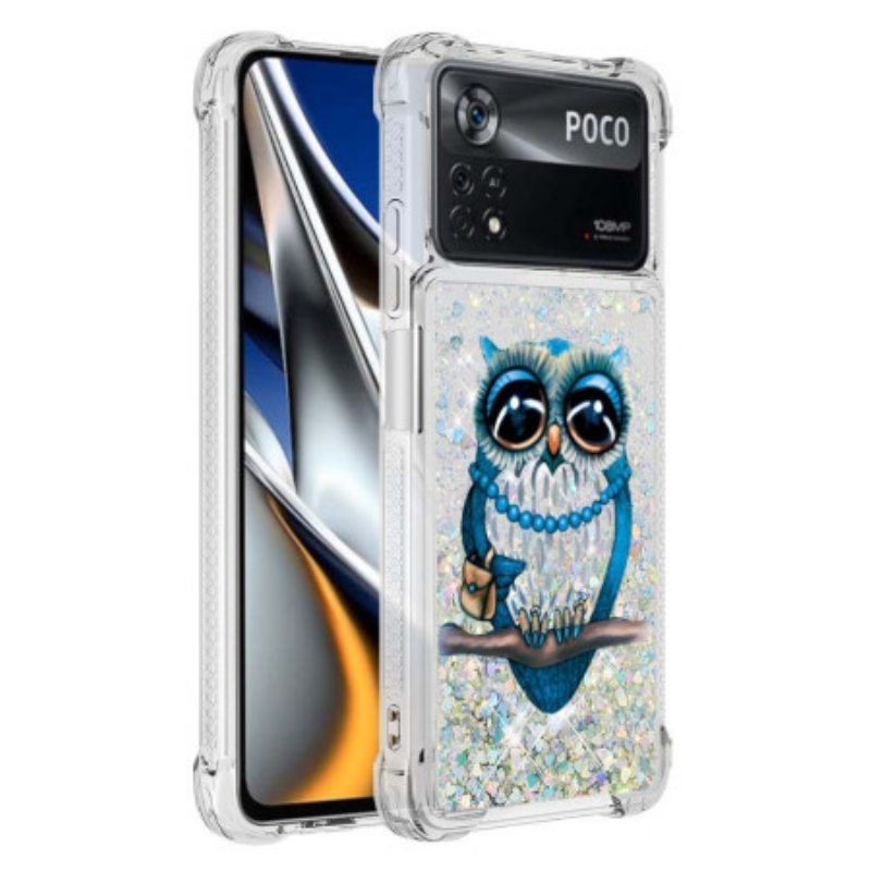 Kuori Poco X4 Pro 5G Rouva Pöllö Glitter