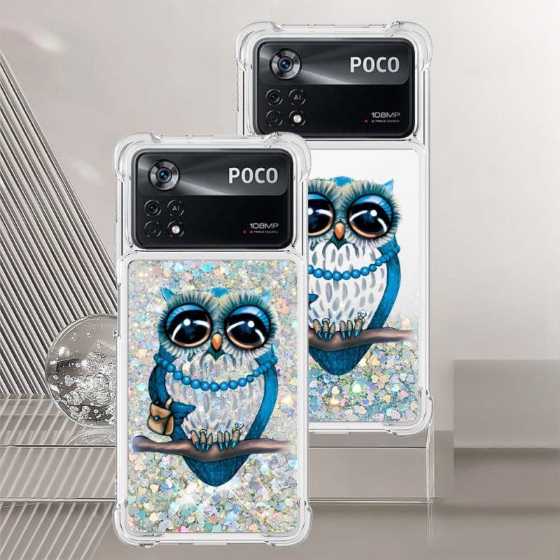 Kuori Poco X4 Pro 5G Rouva Pöllö Glitter