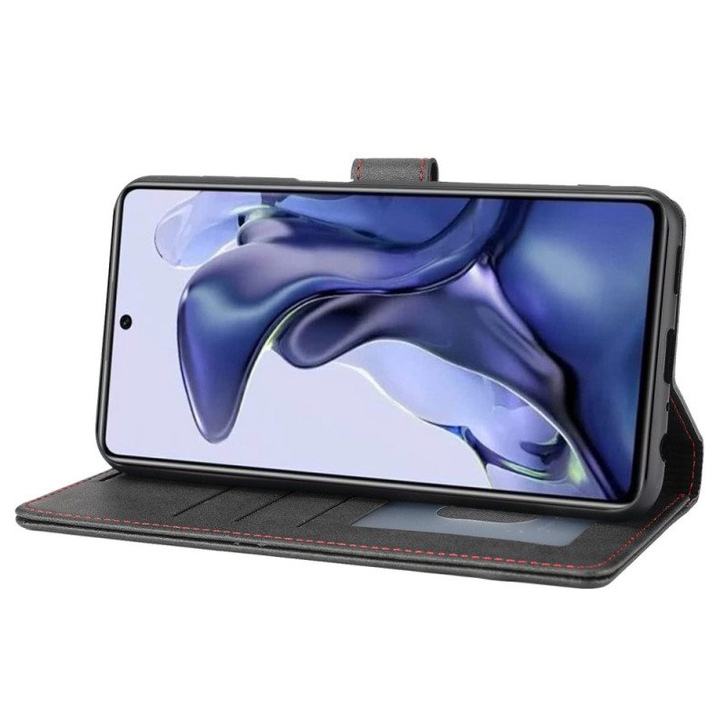 Nahkakotelo Poco X4 Pro 5G Line Leather Effect