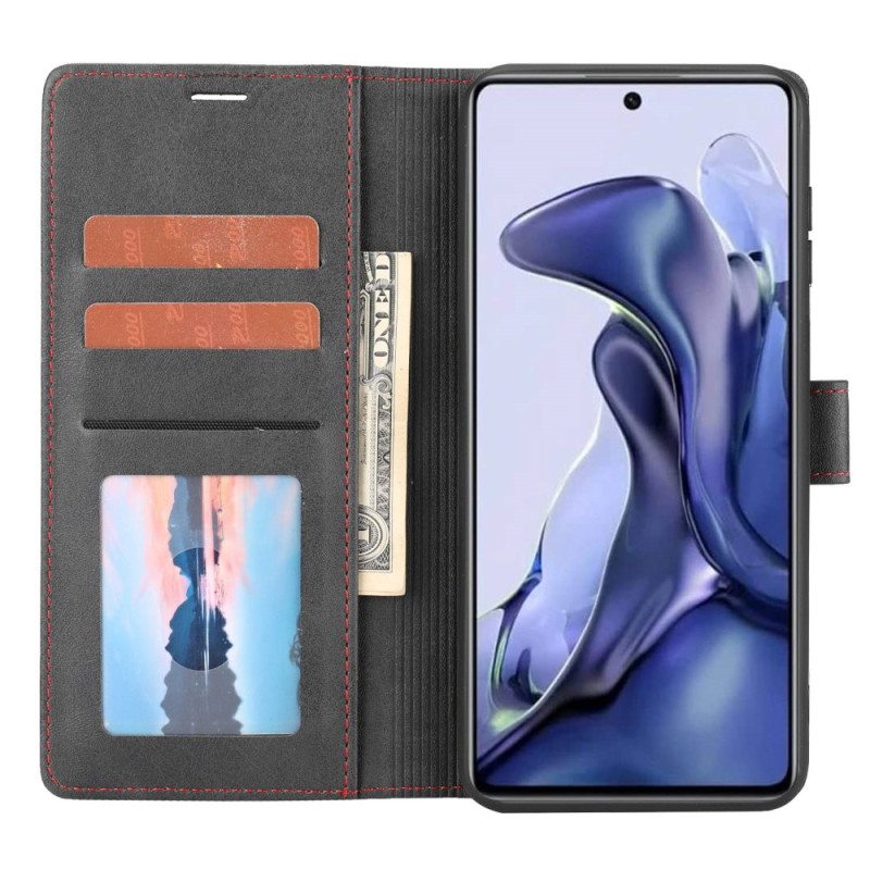 Nahkakotelo Poco X4 Pro 5G Line Leather Effect