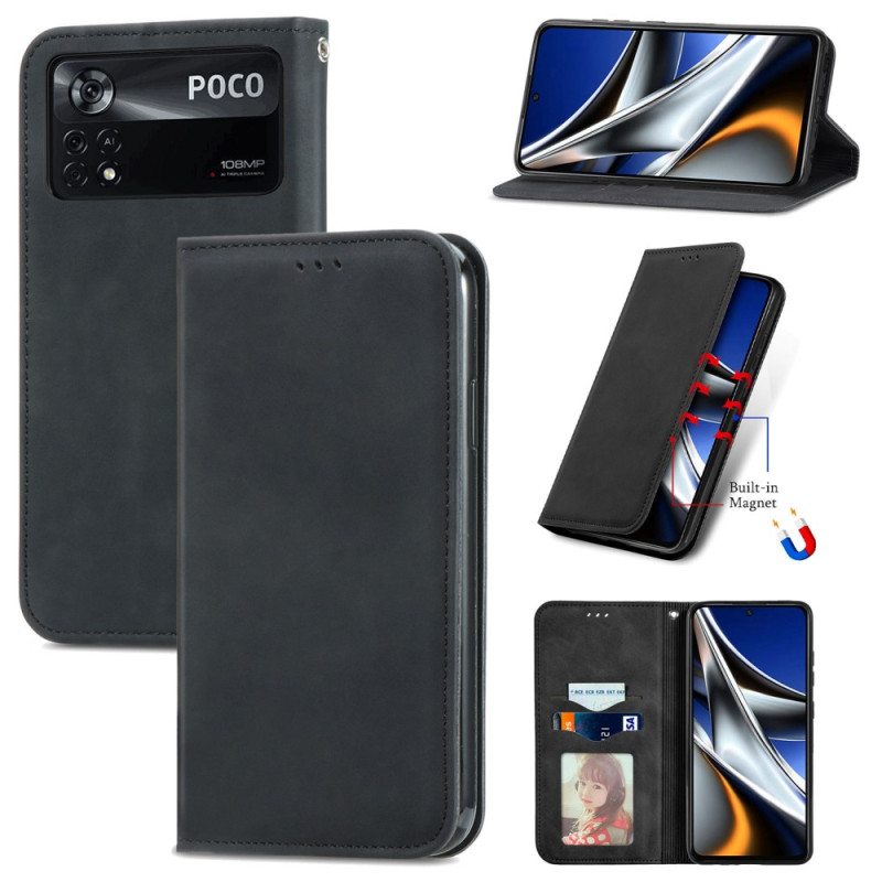 Puhelinkuoret Poco X4 Pro 5G Kotelot Flip Eleganssi