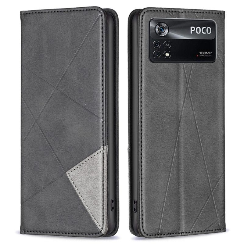 Puhelinkuoret Poco X4 Pro 5G Kotelot Flip Geometriset Kuviot