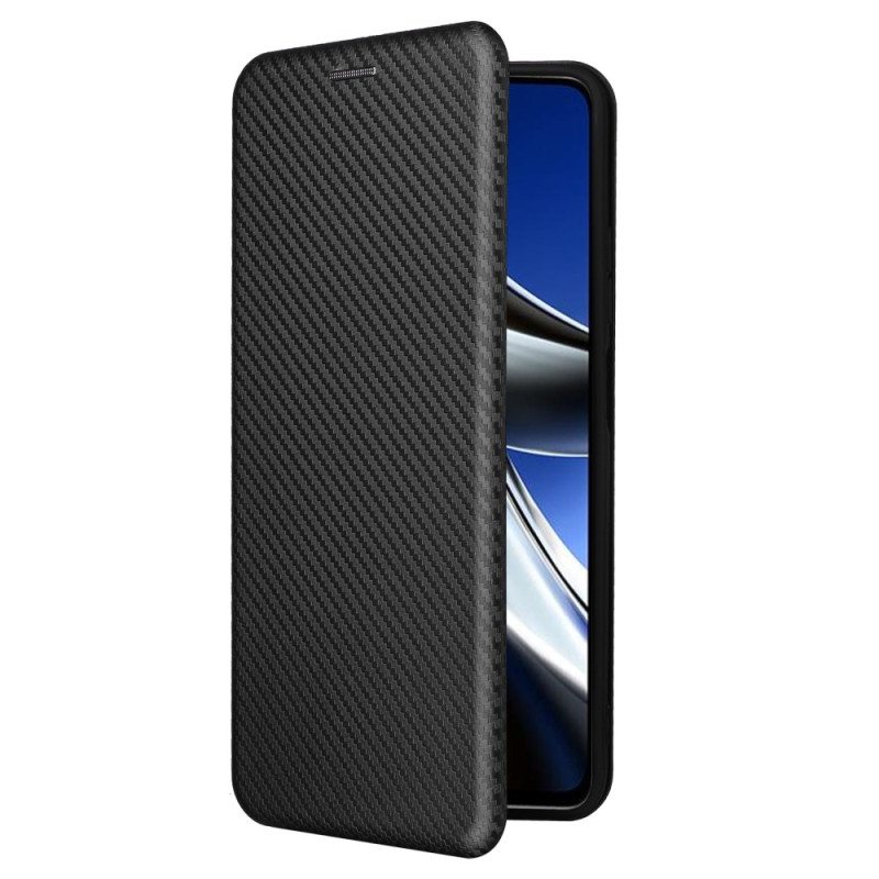 Puhelinkuoret Poco X4 Pro 5G Kotelot Flip Värillinen Hiilikuitu